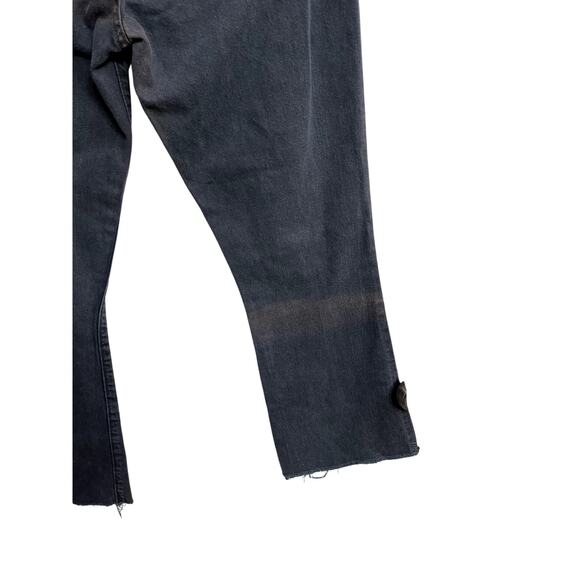 Mother Denim Jeans The Nomad Crop Fray Faded Black Size 26 Grunge Emo Goth - Picture 3 of 5